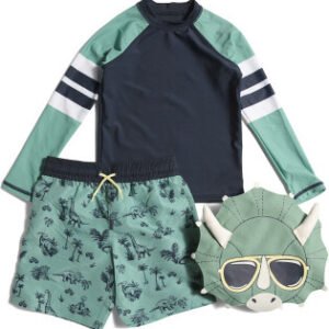 2Pc Toddler Boys Swimsuit Set With Backpack
