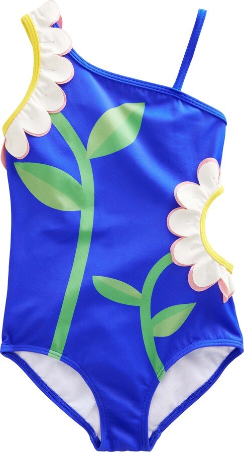 Kids' Floral Cutout One-Piece Swimsuit