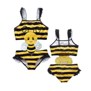 bumblebee cartoon one piece swimsuit